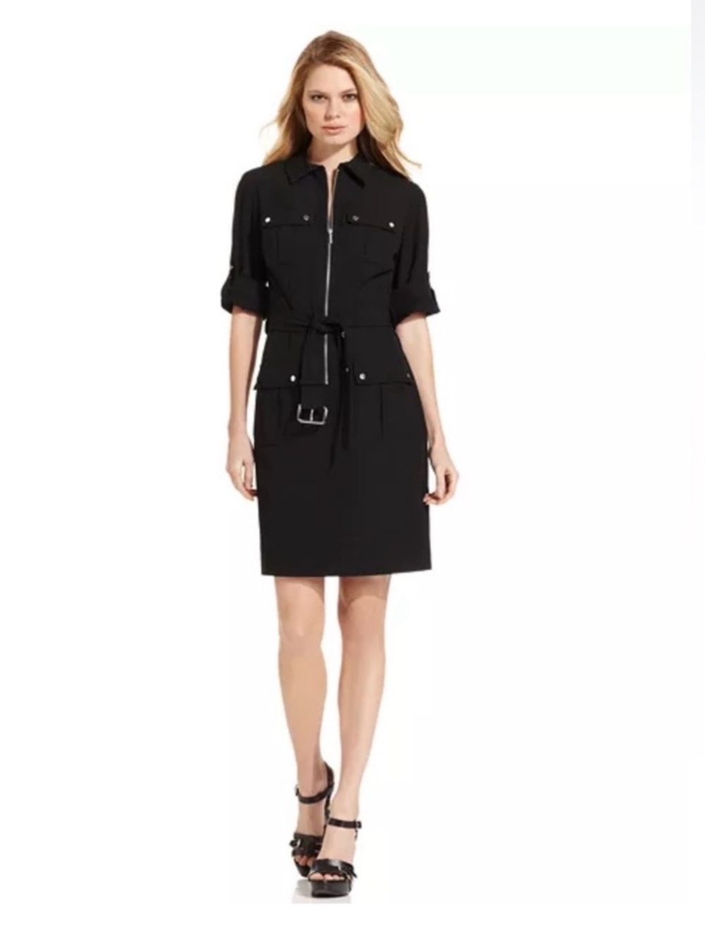 MICHAEL KORS NWT UTILITY SHIRT DRESS SMALL